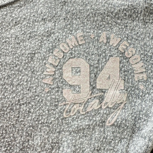 George Girls Grey Basic Long Sleeve Knot Tie Hem Tee Shirt Size 6 - Picture 4 of 6